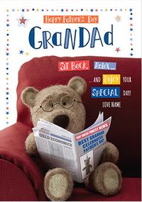 Tap to view Barley Bear - Grandad Father's Day Personalised Card