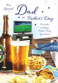 Tap to view Relax and enjoy personalised Father's Day card