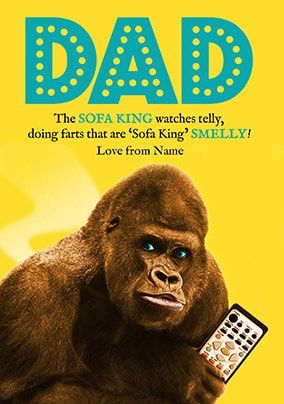 Fathers Day Card Evolved Dad Monkey Face - Digs N Gifts