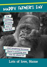 Tap to view Happy Father's Day Gorilla Personalised Card