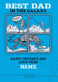 Tap to view Best Dad Personalised Star Wars Card