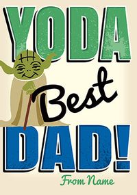 Tap to view Yoda Best Dad Father's Day Card - Star Wars