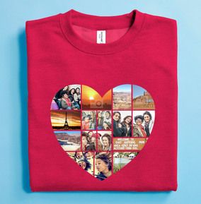 Multi Photo Heart Personalised Sweatshirt