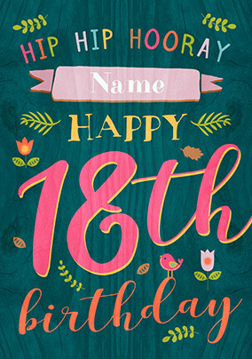 18 Th Birthday Cards - Card Design Template