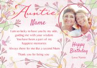 Tap to view Amore - Birthday Card Auntie Loving Verse