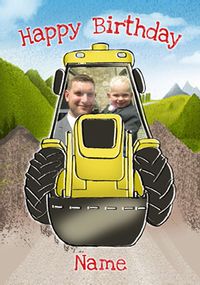 Tap to view Driver's Seat - Birthday Card Big Yellow Digger
