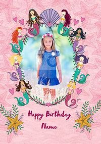 Tap to view Mermaid Photo Frame Birthday Card