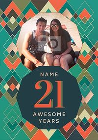 Tap to view 21 Awesome Years Male Photo Card