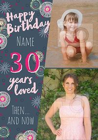 Tap to view 30 Years Loved Female Multi Photo Card
