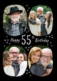 Tap to view Happy 55th Birthday Multi Photo Card