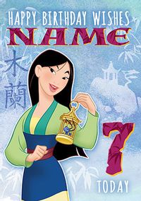 Tap to view Mulan Age 7 Personalised Birthday Card