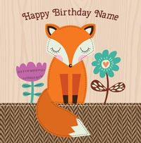 Tap to view Fox Happy Birthday Card