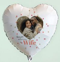 Tap to view Love You Beautiful Wife Photo Balloon