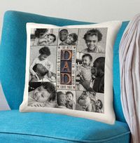 Tap to view The Best Dad Multi Photo Upload Cushion