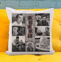 Tap to view The Best Daddy Multi Photo Upload Cushion