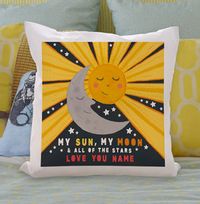 Tap to view Sun Moon and Stars Valentines Personalised Cushion