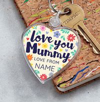 Tap to view Love You Mummy Personalised Heart Keyring