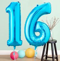 Tap to view 16th Birthday Giant Number Balloon Set