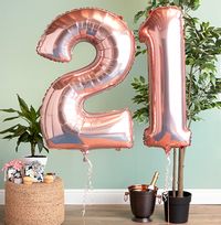 Tap to view 21st Birthday Giant Number Balloon Set