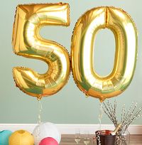 Tap to view 50th Birthday Giant Number Balloon Set