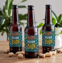 Tap to view Happy Birthday Dad Personalised Lager Bottles - Multi Pack