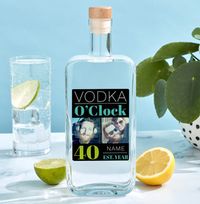 Tap to view Personalised 40th Birthday Vodka - Multi Photo Upload