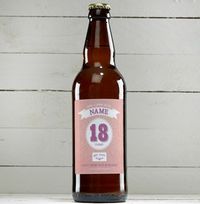 Tap to view 18 Today Pink Personalised Beer - Multi Pack