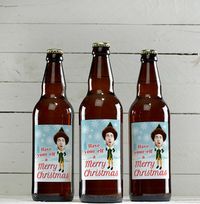 Tap to view Christmas Elf Personalised Photo Beer - Multi Pack