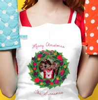 Tap to view Christmas Wreath Personalised Photo Apron