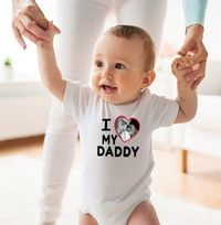 Tap to view I Love My Daddy Photo Upload Baby Grow