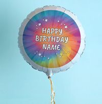Tap to view Happy Birthday Multicolour Personalised Balloon