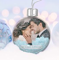 Tap to view Mr & Mrs Snowflake Wedding Bauble