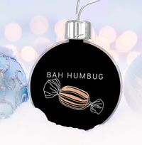 Tap to view Bah Humbug Christmas Personalised Bauble