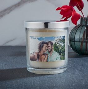 Valentine's Day Personalised Photo Candle