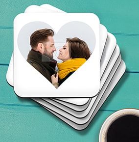 Heart Shaped Photo Coaster