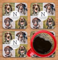Tap to view Dog Boss Photo Personalised Coaster