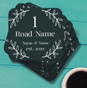 New House Personalised Coaster