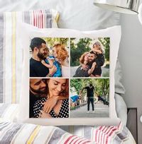 Tap to view Dad Four Photo Upload Cushion