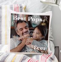 Tap to view Best Pops Ever Photo Upload Cushion