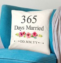 Tap to view 365 Days Married Personalised Cushion