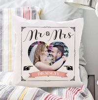 Tap to view Mr and Mrs Wedding Photo Cushion