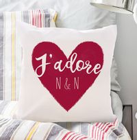 Tap to view J'Adore Red Personalised Cushion