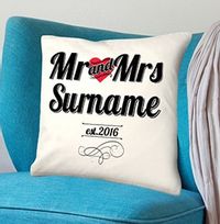 Tap to view Personalised Mr and Mrs Cushion