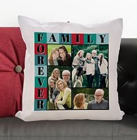 Tap to view Family Forever Photo Collage Cushion