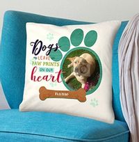 Tap to view Paw Prints On Our Heart Photo Cushion