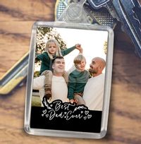 Tap to view Best Dad Ever Photo Upload Keyring
