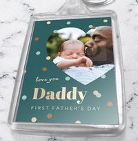 Tap to view First Father's Day Photo Upload Keyring