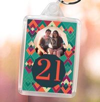 Tap to view 21st Birthday Personalised Photo Keyring