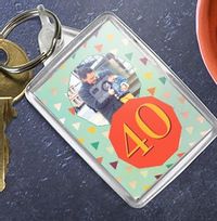 Tap to view 40th Birthday Personalised Photo Keyring