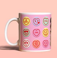 Tap to view Swizzels Love Hearts Hugs Photo Mug